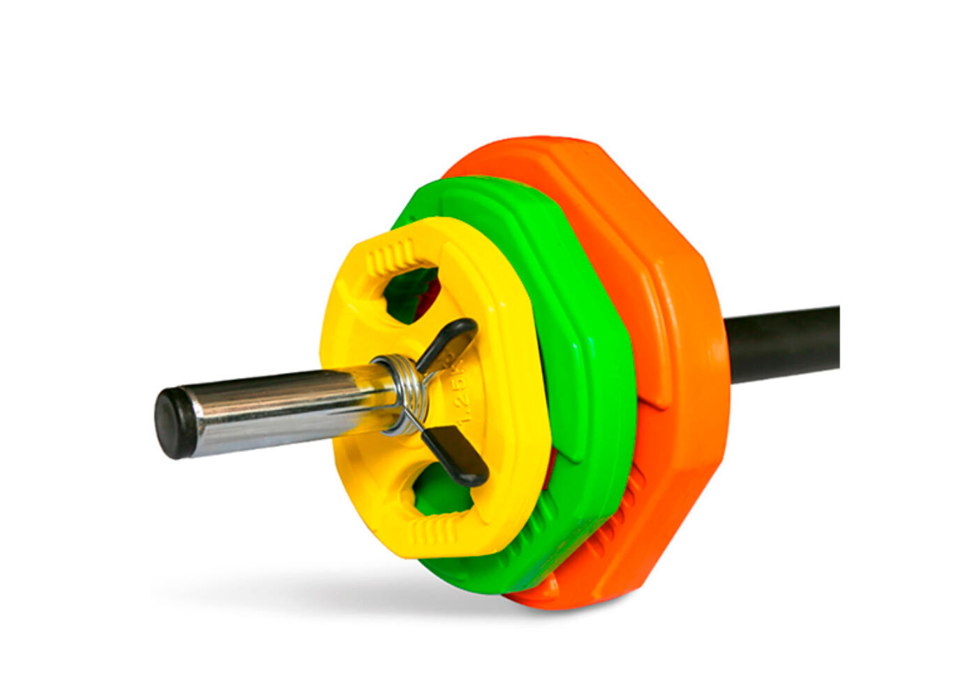 Disco Pump 1,25 KG 28 mm Musculación Fitness Hierro Recubierto de Goma. 3/3