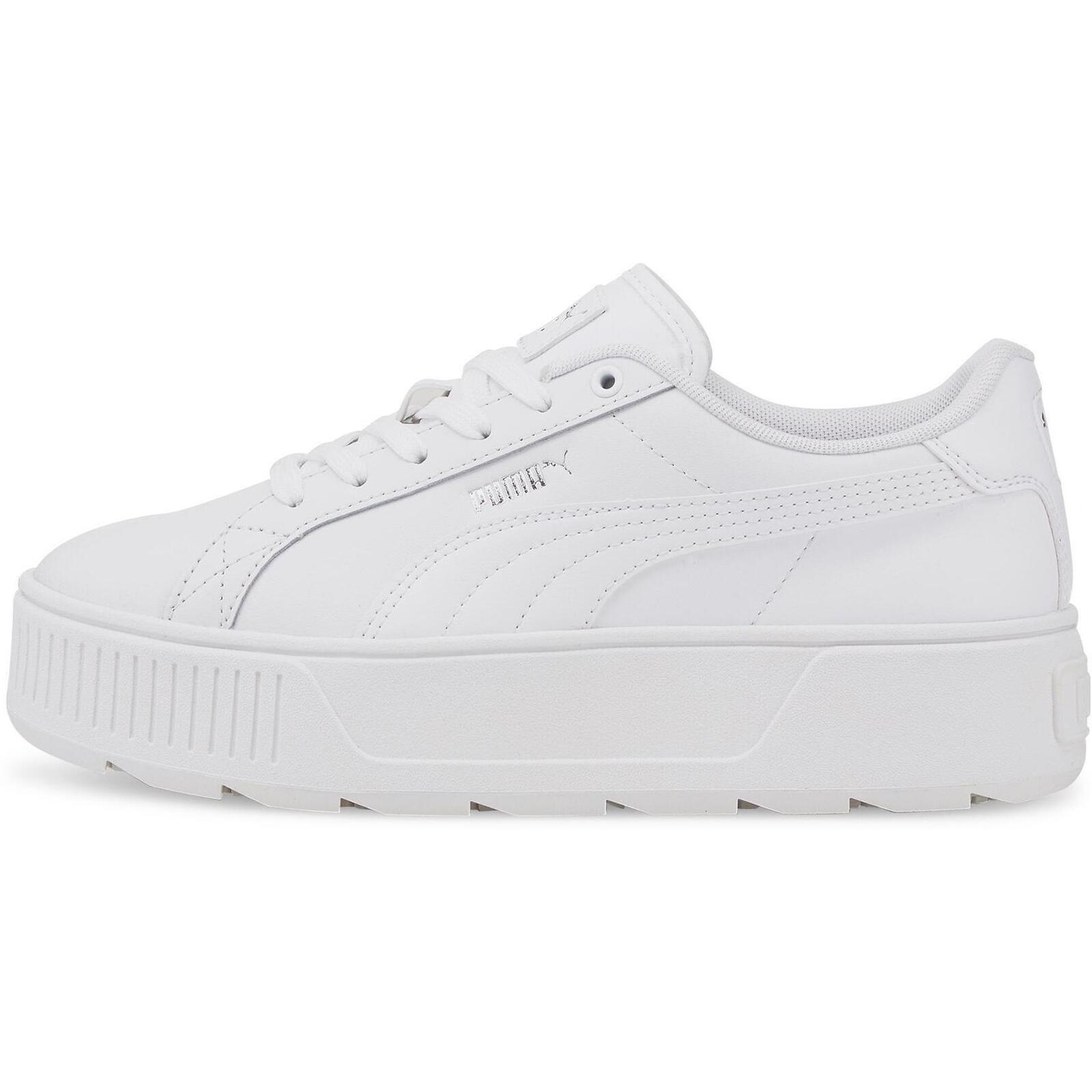 Puma - Baskets Puma Karmen L, Blanc, Femmes - Chaussures De Sport - Blanc|gris - 38,5 - Decathlon
