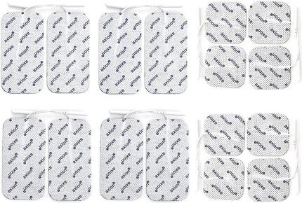 16 électrodes TENS EMS 10x5cm & 5x5cm | électrodes adhésives réutilisables