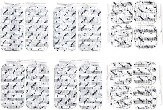 16 électrodes TENS EMS 10x5cm & 5x5cm | électrodes adhésives réutilisables