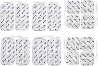 16 tens ems elektrode pads 10x5cm & 5x5cm | herbruikbare zelfklevende elektroden