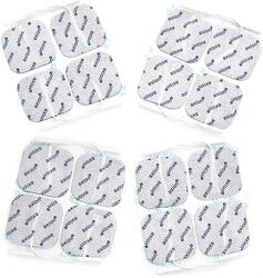 16 électrodes TENS-EMS 4x4 cm | Réutilisables | Pour électrostimulateurs