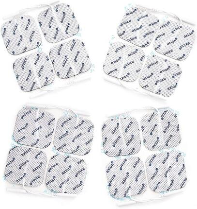 16 électrodes TENS-EMS 4x4 cm | Réutilisables | Pour électrostimulateurs