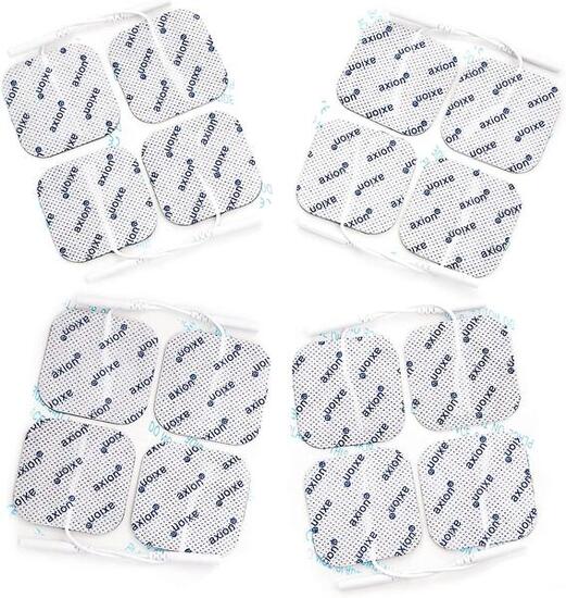 16 électrodes TENS-EMS 4x4 cm | Réutilisables | Pour électrostimulateurs