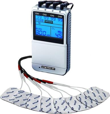 Tens-ems 4-kanaals combinatie-unit stim-pro x9+ & 8 stuks 5x5 cm elektrode pads