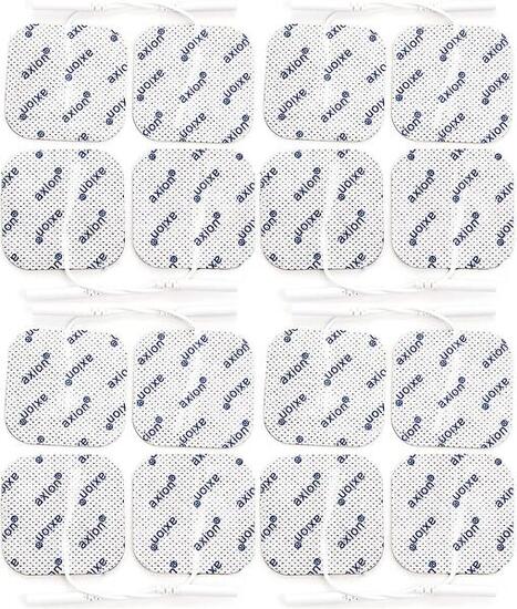 16 électrodes TENS-EMS 5x5 cm | Réutilisables | Pour appareils TENS & EMS