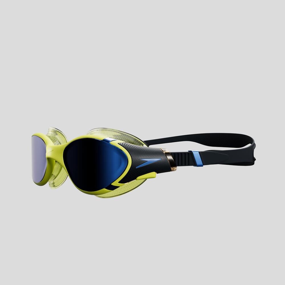 Speedo - Lunettes De Natation Speedo Biofuse 2.0 À Verres Miroirs - Noir/hyper/saphir - Lunettes De Natation - Bleu|jaune|noir - Taille Unique - Decathlon