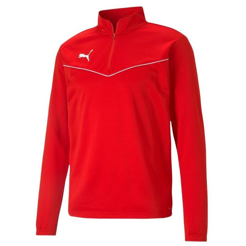 Felpa Puma Teamrise 1/4 Zip Top Rosso Adulto