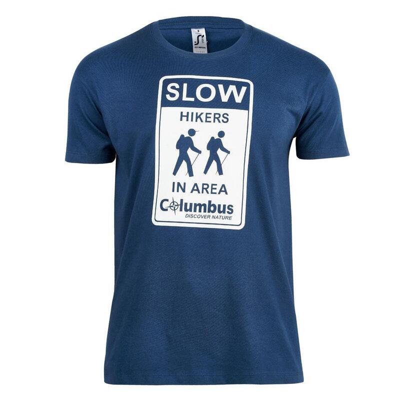 Camiseta de algodón Columbus Hikers de manga corta Azul