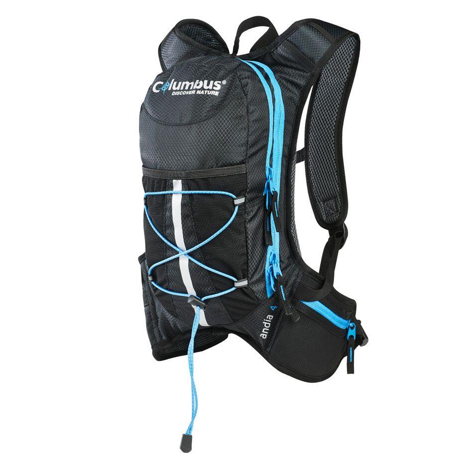 COLUMBUS OUTDOOR Mochila de Hidratación Andia 4 Columbus Negro con azul