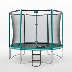 Trampoline Rond Jump'Up 300cm - Filet de Protection, Echelle + Kit d'ancrage