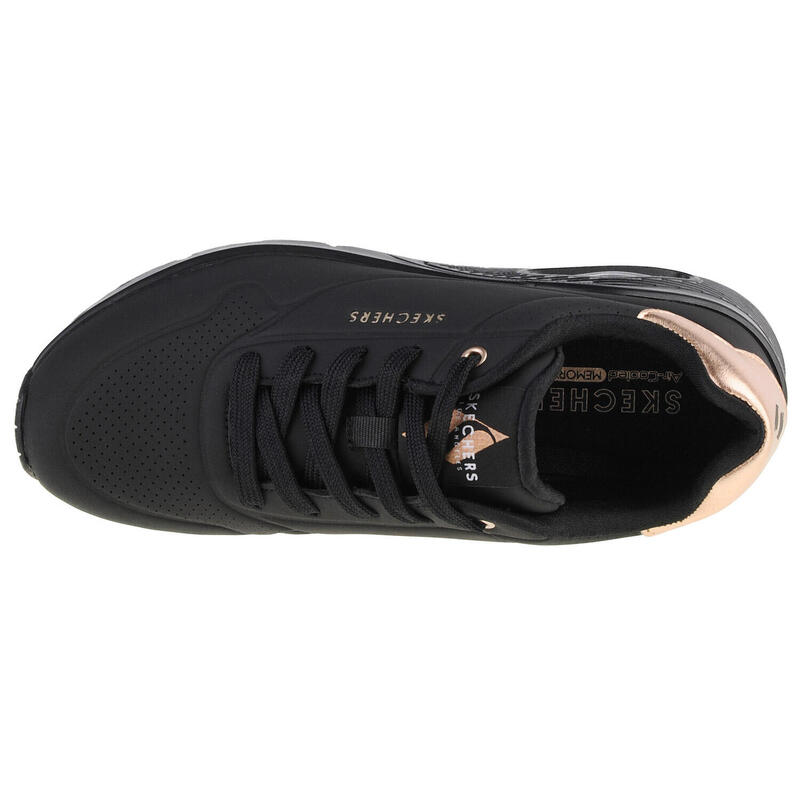 Calçado de Caminhada Urbana Skechers UNO GOLDEN AIR Mulher. Preto