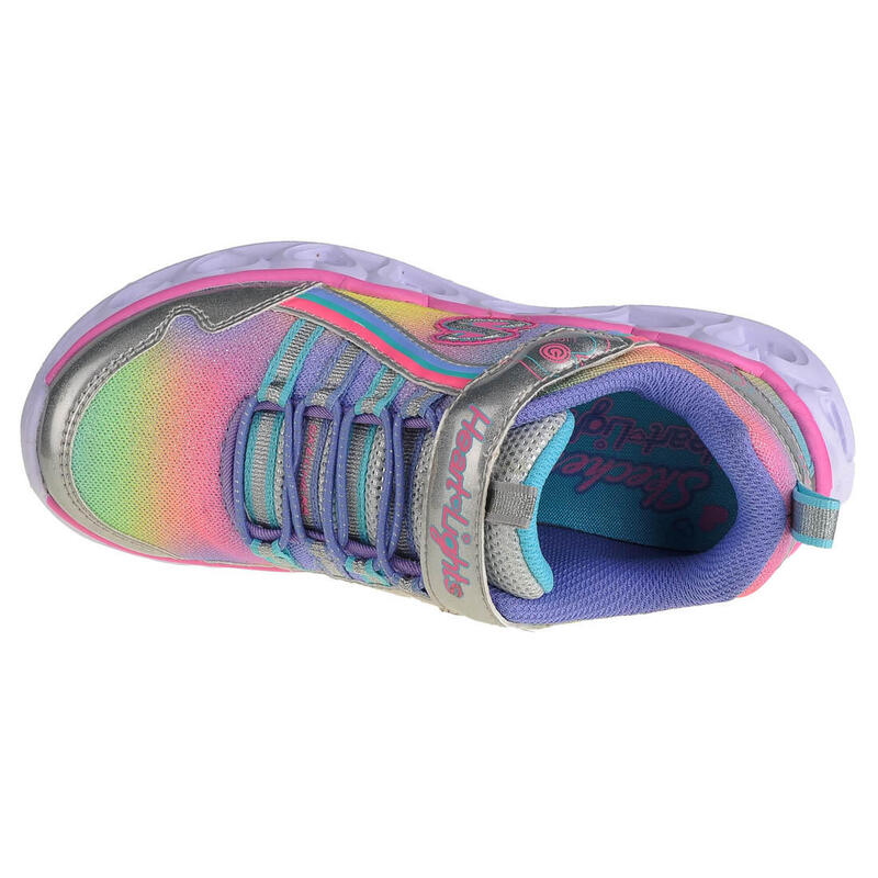 Gyerek gyalogló cipő, Skechers Heart Lights-Rainbow Lux