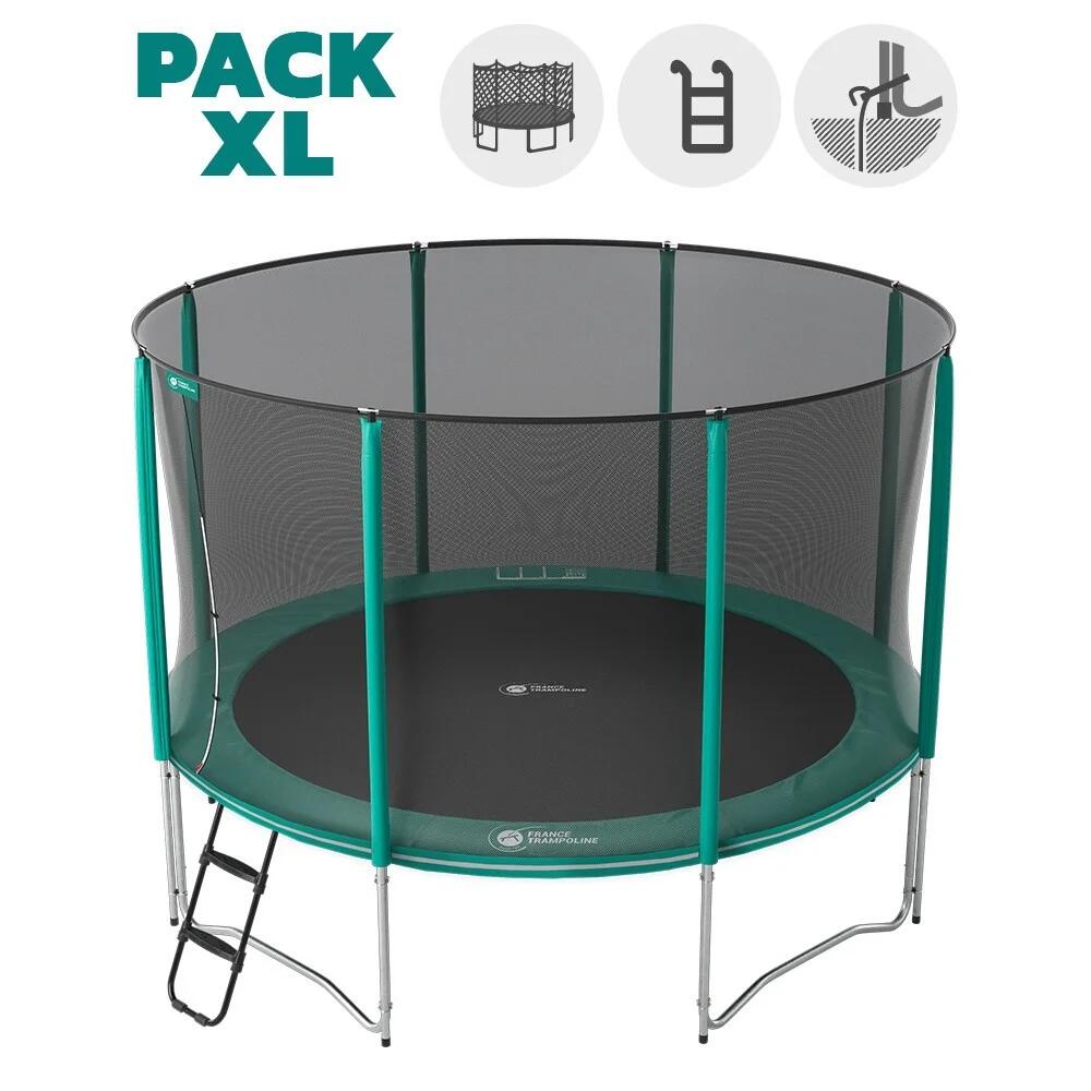Trampoline Rond Jump'Up 360cm - Filet de Protection, Echelle + Kit d'ancrage 2/8