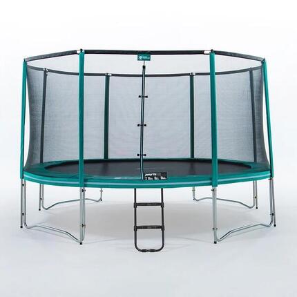 Trampoline Rond Jump'Up 430cm - Filet de Protection, Echelle + Kit d'ancrage
