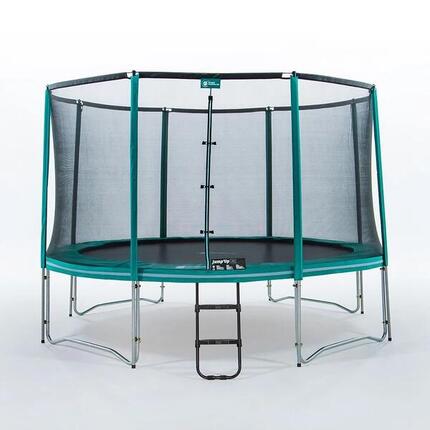 Trampoline Rond Jump'Up 390cm - Filet de Protection, Echelle + Kit d'ancrage