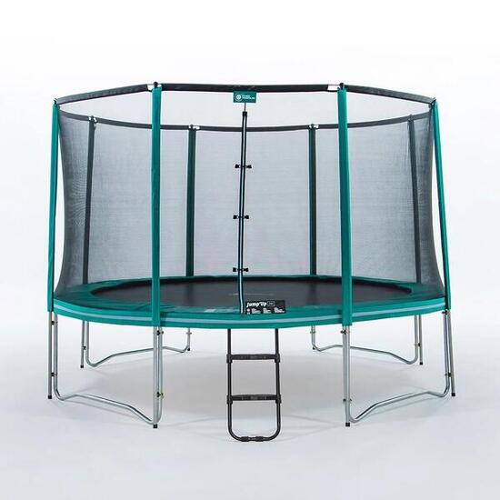 Trampoline Rond Jump'Up 390cm - Filet de Protection, Echelle + Kit d'ancrage