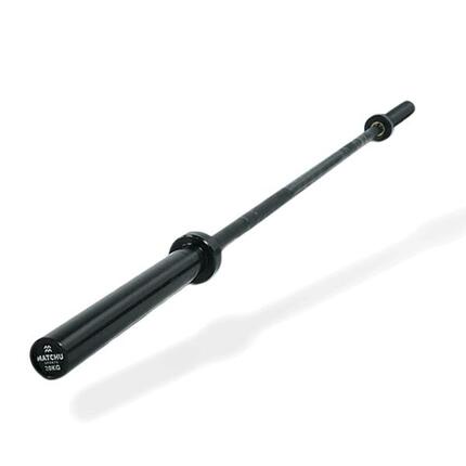 Barbell olympique - Haltère - 20kg - 220cm de longueur - Noir - Ø 28,5mm