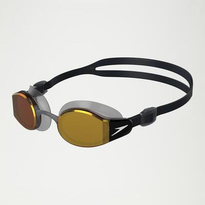Speedo mariner pro mirrored goggles - zwart/transparant/vuurgoud