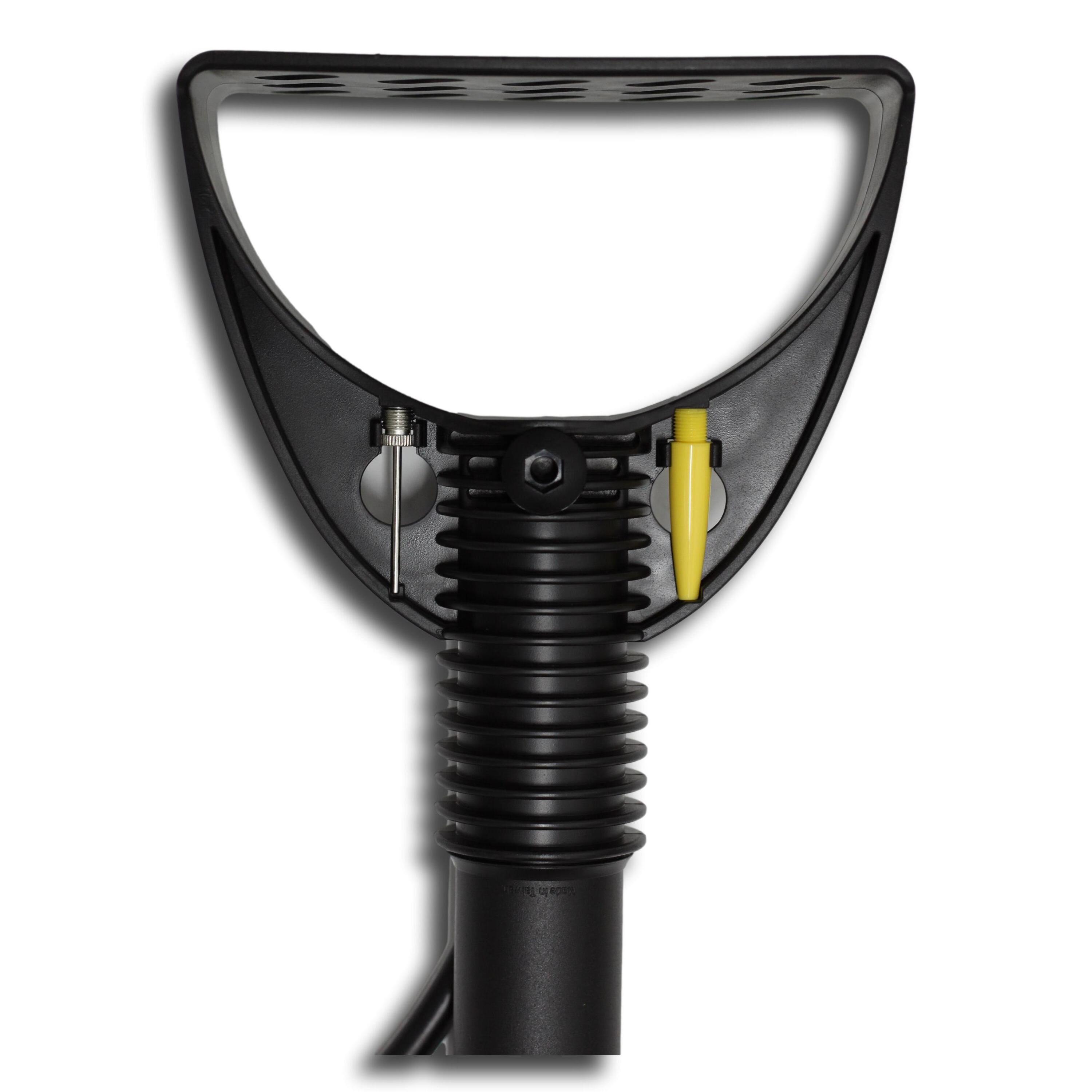 Pompe à Vélo Manuelle en Plastique GIYO 51 cm Noir 3/3