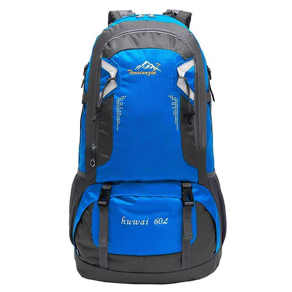 Mochila Azul 60 Litros Impermeable con Cierres Asas y Correas de Seguridad 2/4