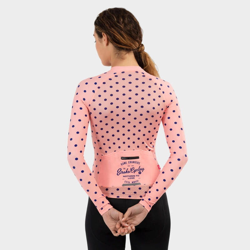 Damen Radsport langärmeliges radtrikot für M2 Grand Classic Schweinchenrosa