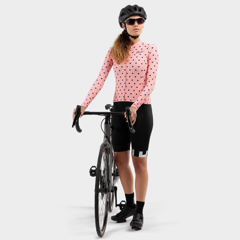 Damen Radsport langärmeliges radtrikot für M2 Grand Classic Schweinchenrosa