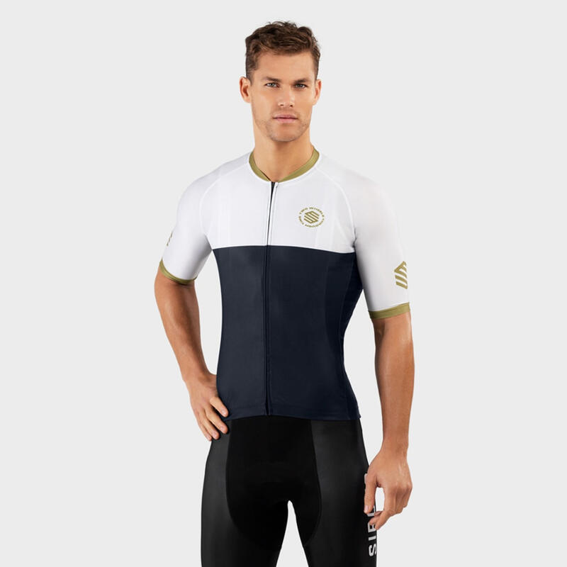 Maillot vélo manches courtes homme Cyclisme M2 Superclass Bleu Marine