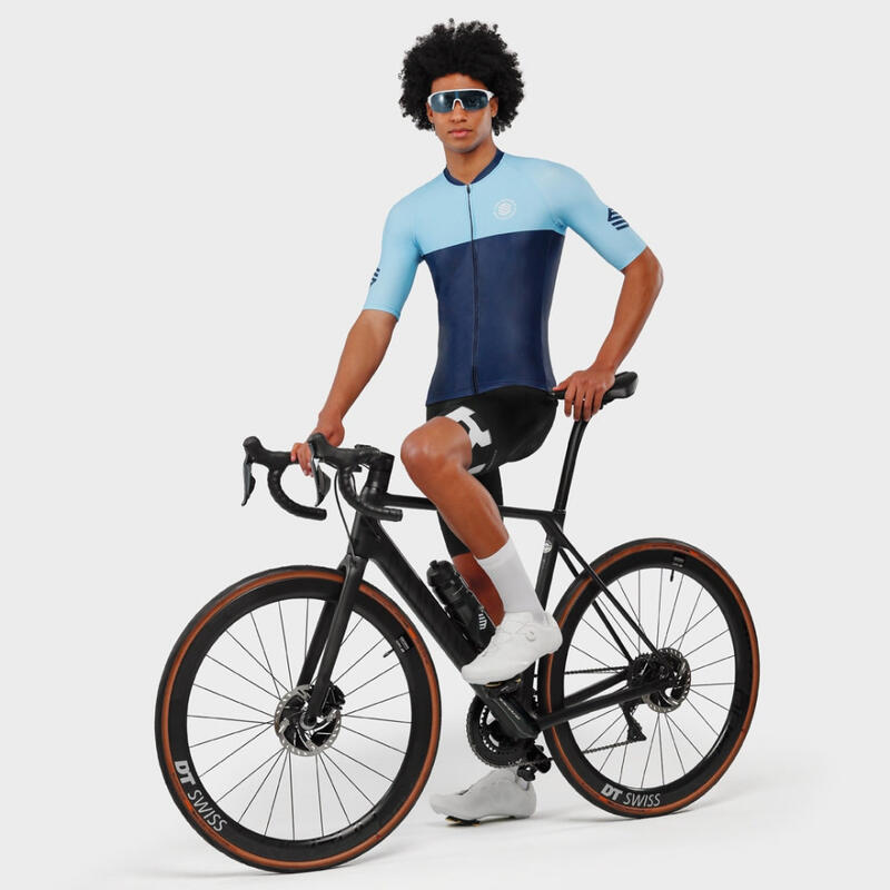 Maillot vélo manches courtes homme Cyclisme M2 Teide Bleu Marine