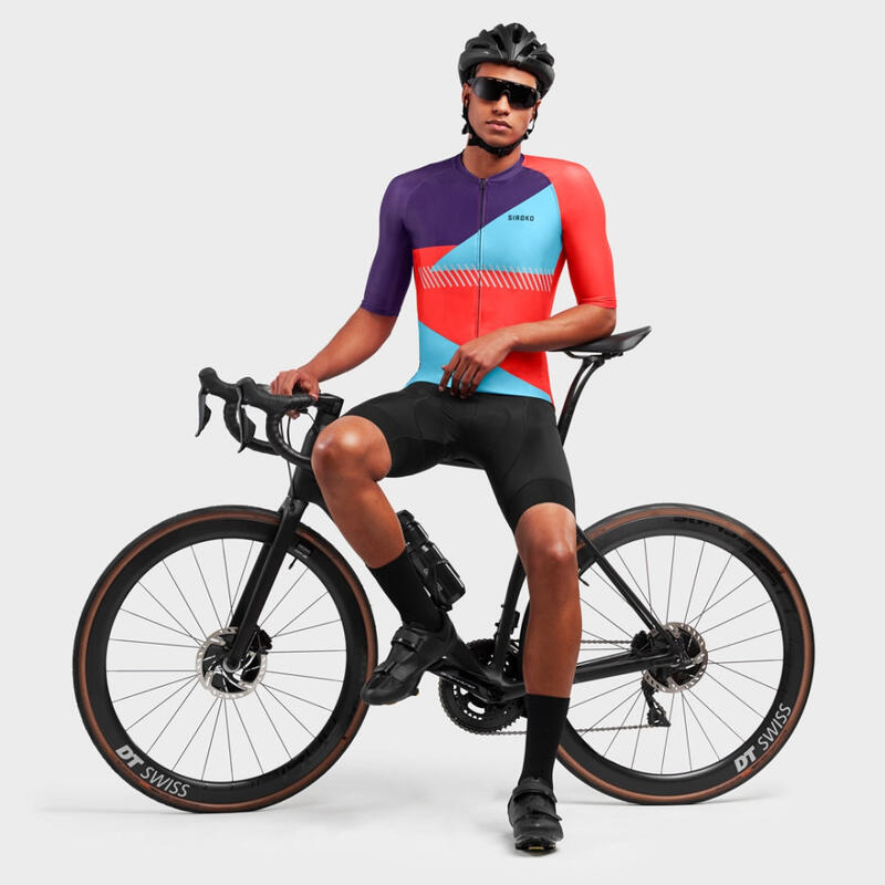 Camisola de ciclismo manga curta homem M2 Flèche SIROKO Encarnado Intenso