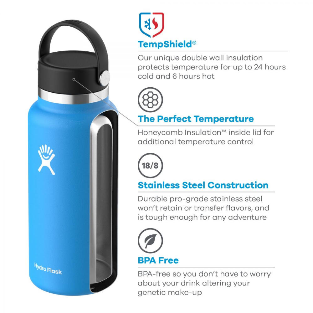 Flasche Hydro Flask Wide Mouth Flex Cap 32 Oz Szhwarz 2/4