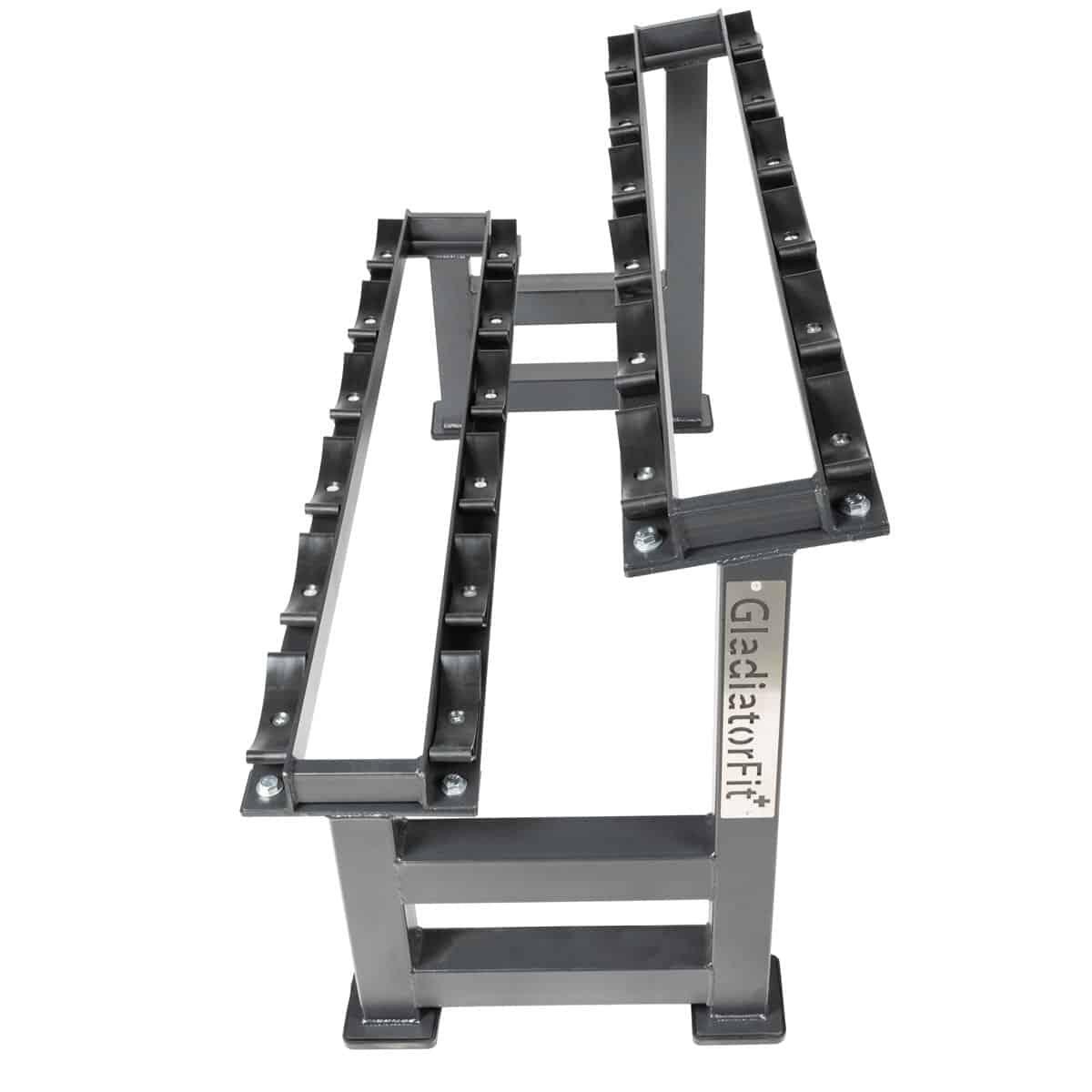 Portaoggetti in acciaio per 12 manubri GladiatorFit 4/5
