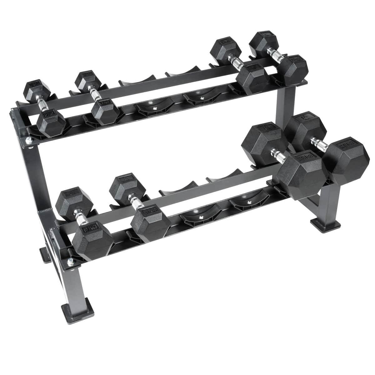 Portaoggetti in acciaio per 12 manubri GladiatorFit 2/5