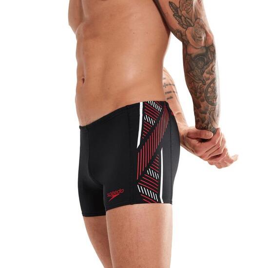 Short de bain homme Speedo Aquashort Tech Panel Noir/Rouge/Blanc