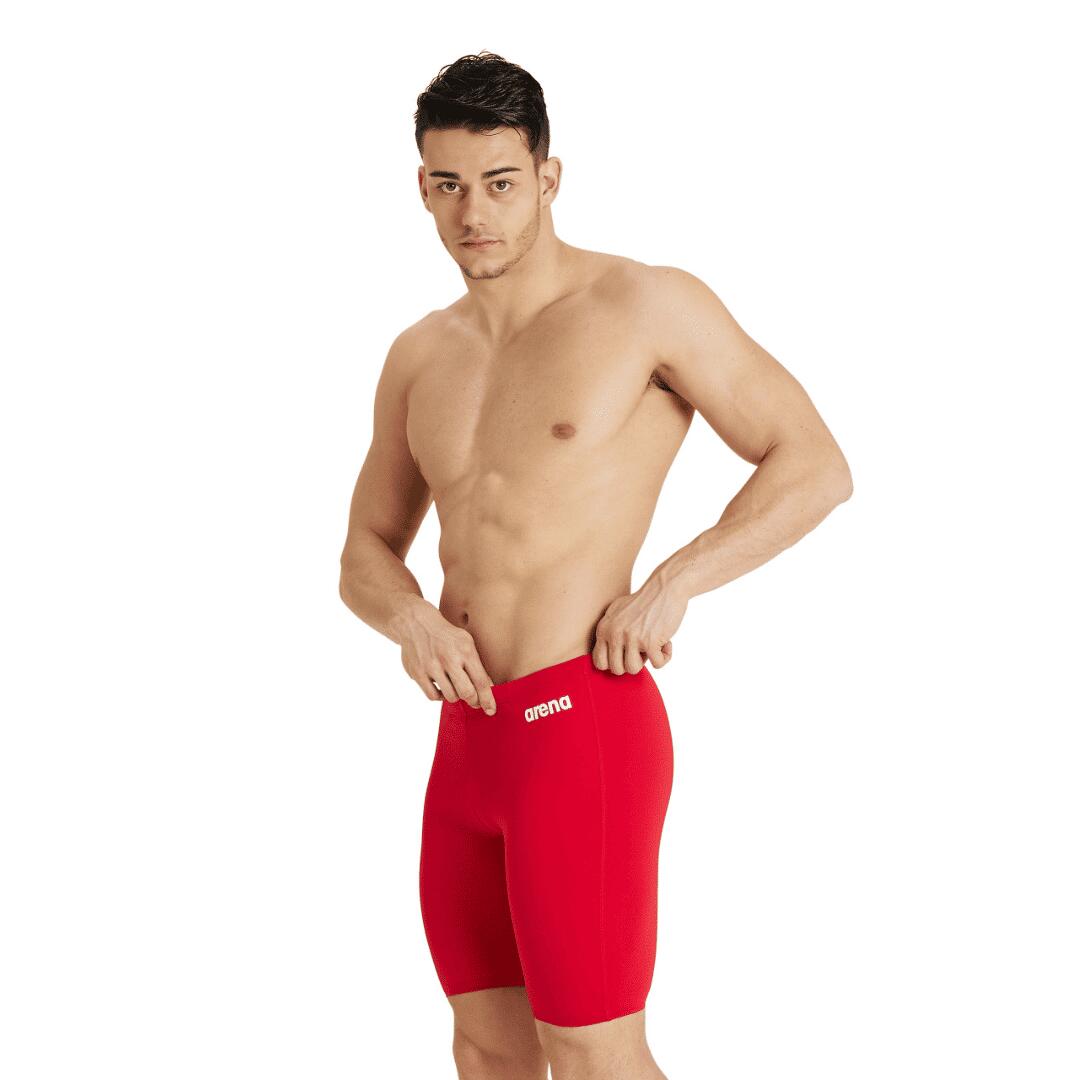 Arena Team Solid Swim Jammer - Red/White 1/5