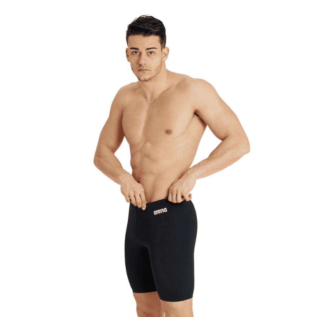 Arena Team Solid Swim Jammer - Black/White 1/7