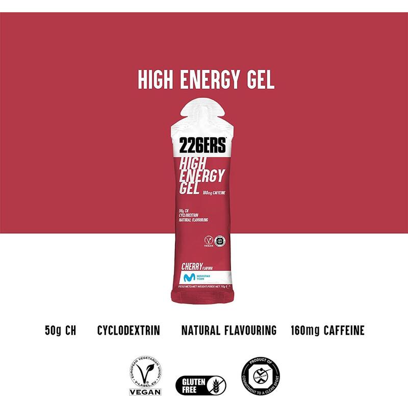 Gel Energético HIGH ENERGY GEL - Sabor Caffeine Cherry 226ERS
