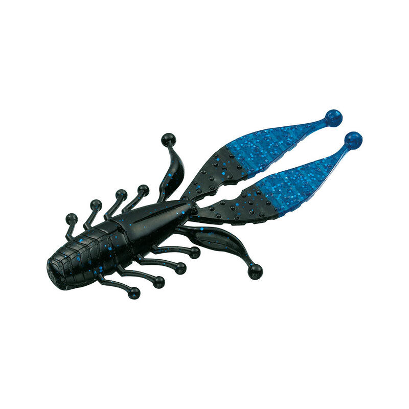 Leurre Souple Evergreen Kicker Bug 14cm (#10 Black Blue Tip - 14cm - par 3)