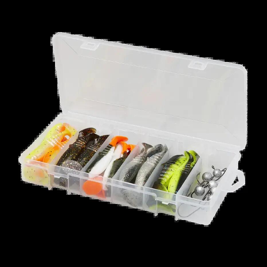 Artificial bait Cannibal Shad Kit 10-12.5cm 36 pieces + box jig