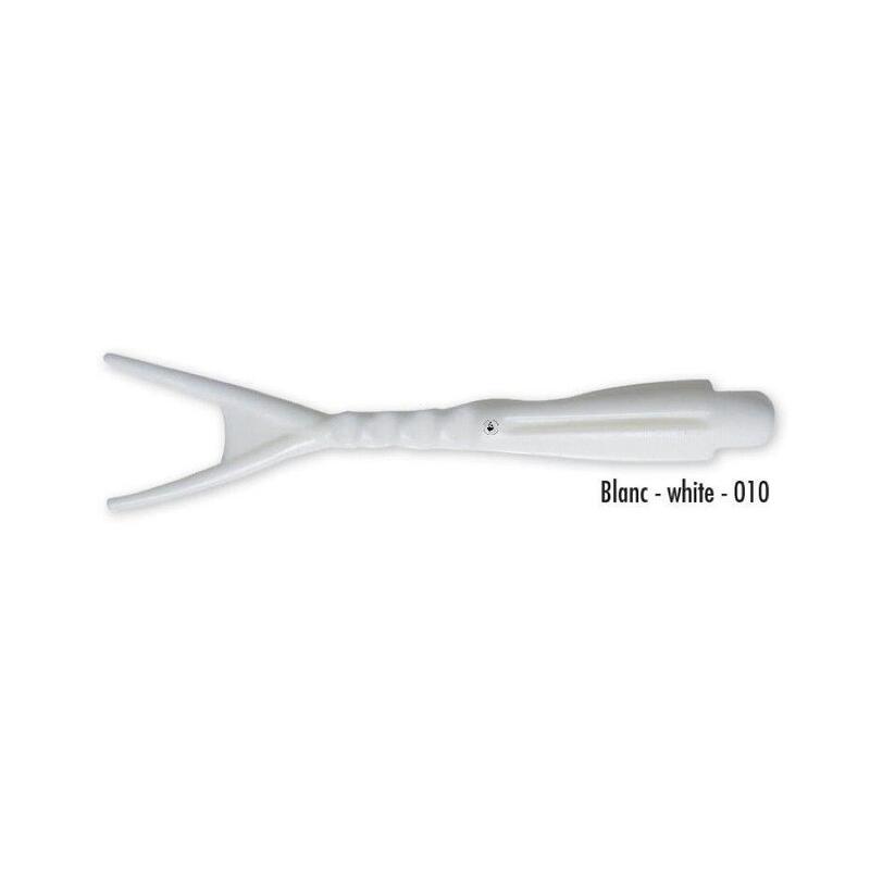 Leurre Souple Delalande Zand Finess 8cm (010 - Blanc - White)