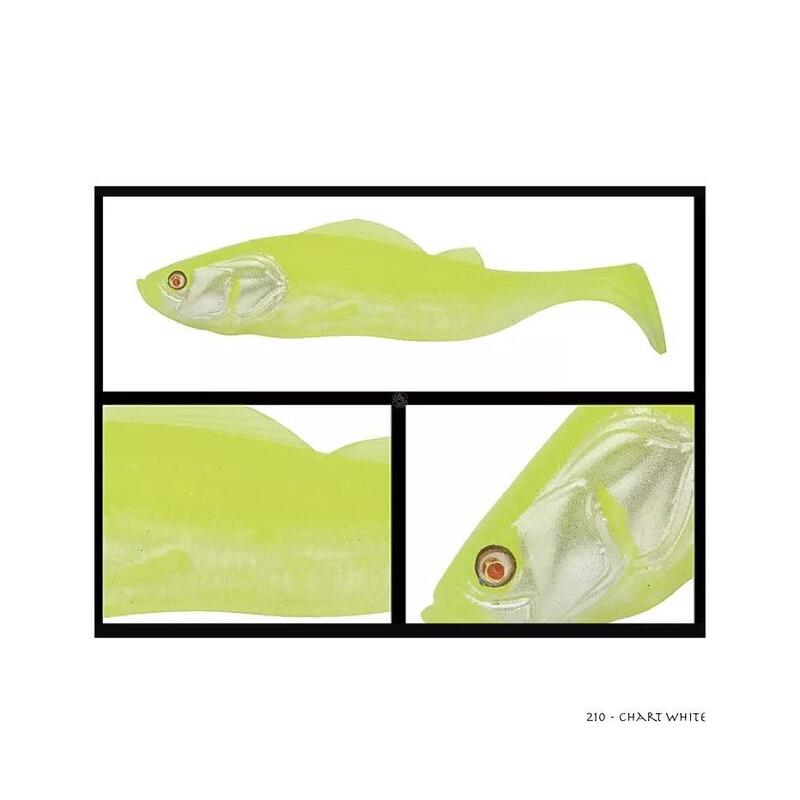 Leurre Souple Adusta Pick Tail Swimmer 12,5cm (210 - Chart White)