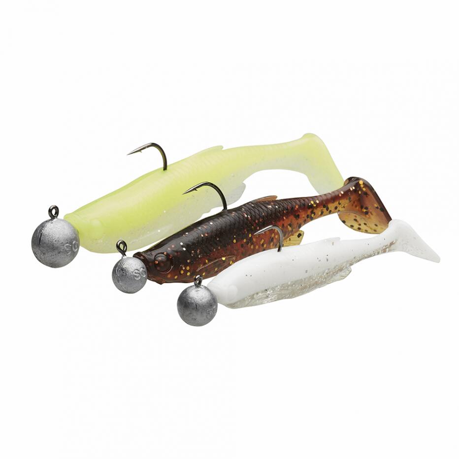 Kit Leurres Souples Savage Gear Fat Minnow T-Tail 4/4