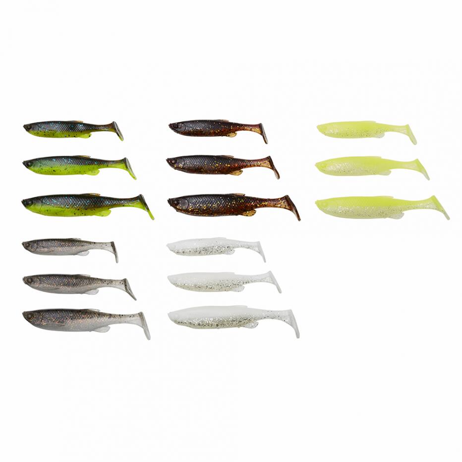 Kit Leurres Souples Savage Gear Fat Minnow T-Tail 3/4