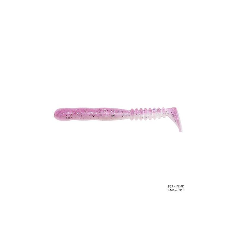 Leurre Souple Reins Rockvib Shad 9cm (B53 - Pink Paradise)