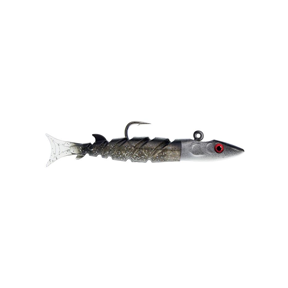Leurre Souple Shad Delalande 22 Cm - Couleur Argent Holo Pailleté Dos Noir, Nage Rolling, Pour Pêche - 9