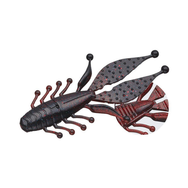Leurre Souple Evergreen Kicker Bug 14cm (#08 Black/Red Craw - 14cm - par 3)