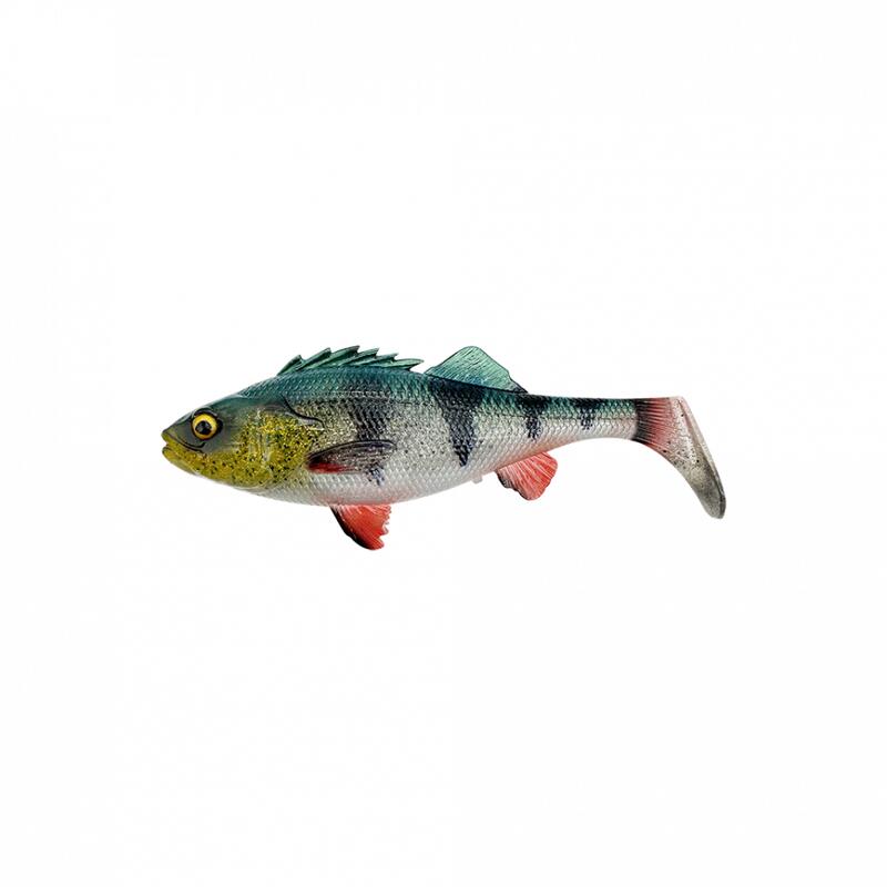 Leurre Souple Savage Gear 4D Perch Shad 12,5cm (20 g - 12,5cm - Green Silver)