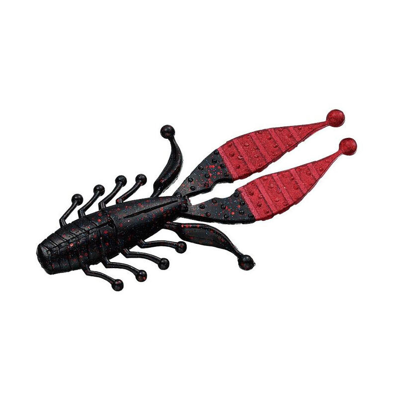 Leurre Souple Evergreen Kicker Bug 14cm (#60 Black Red Tip - 14cm - par 3)