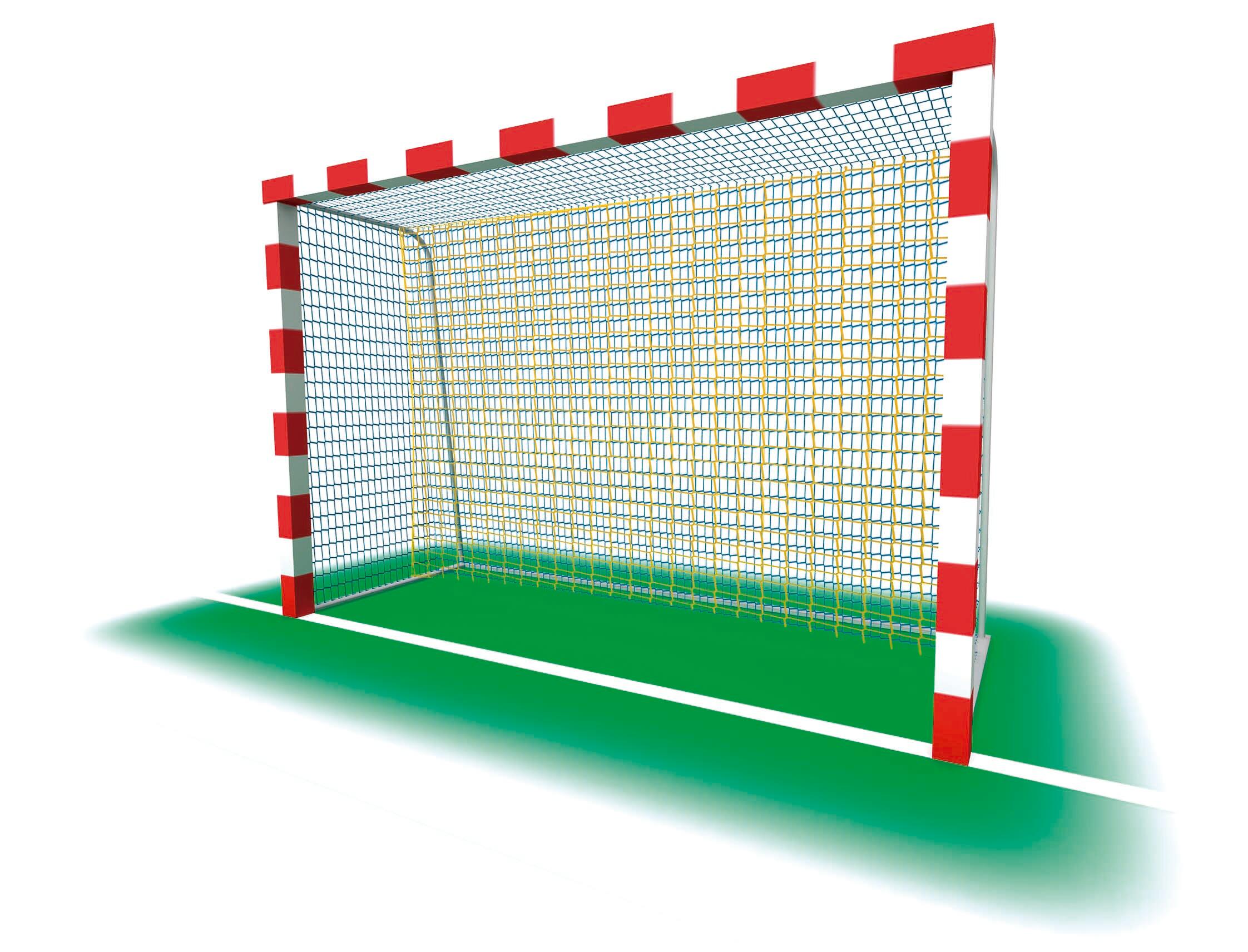 Set di 2 reti per pallamano/calcio in porta - maglia da 4 mm 50 blu 3/3