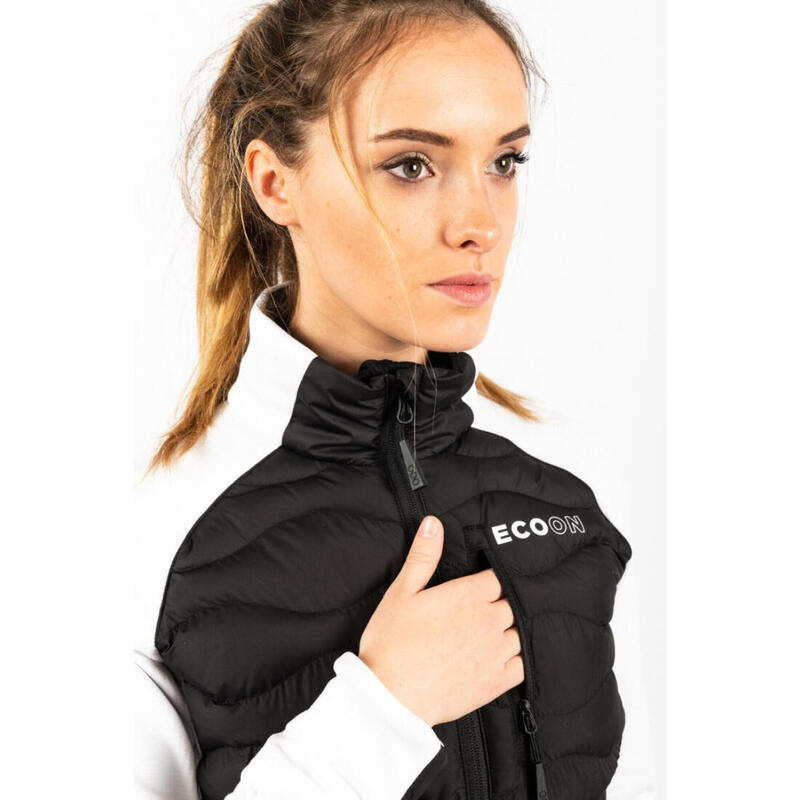 Veste de ski pour femme ECOON ECOActive hybride isolante Noir